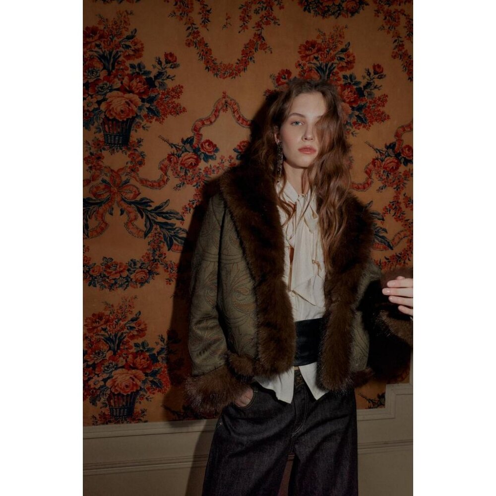 ZARA EMBROIDERED DOUBLE-FACED JACKET - Picture 3 of 10